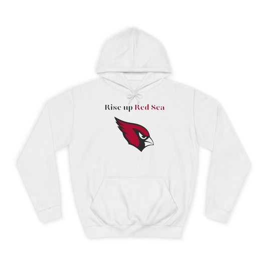 Cardinal Red Men’s NFL Hoodie – "Rise Up Red Sea" Game Day Football Sweatshirt with Drawstrings & Kangaroo Pocket