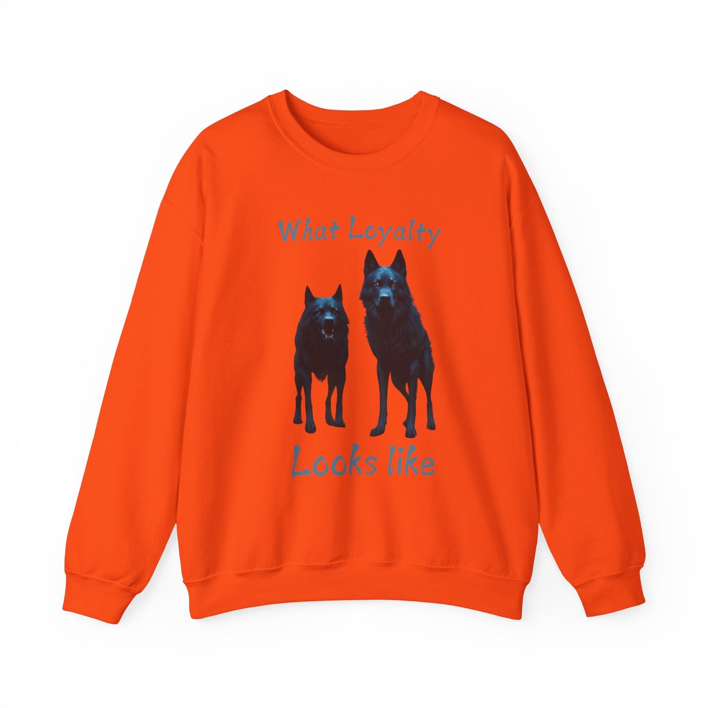 🐾 Funny Dog Lover Red Sweatshirt – "What Loyalty Looks Like" Design for Dog Owners & Pet Lovers