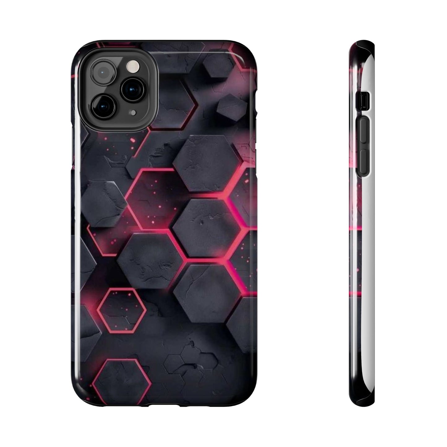 Stylish Tough Phone Cases with Hexagonal Design - Durable Protection for Tech Lovers
