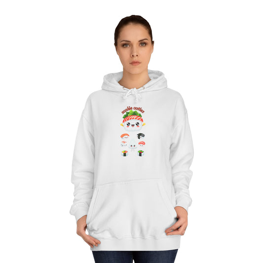 🍣 Cute Sushi Characters White Sweater – Cozy & Fun for Men & Women! 🍣