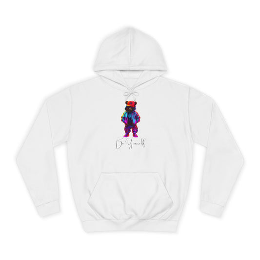 White Ice Hoodie for Men – When They Need Me Graphic with Drawstrings & Kangaroo Pocket