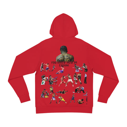 Victory Punch Red Hoodie for Men & Women – Bold Boxing Champion Inspired Sportswear
