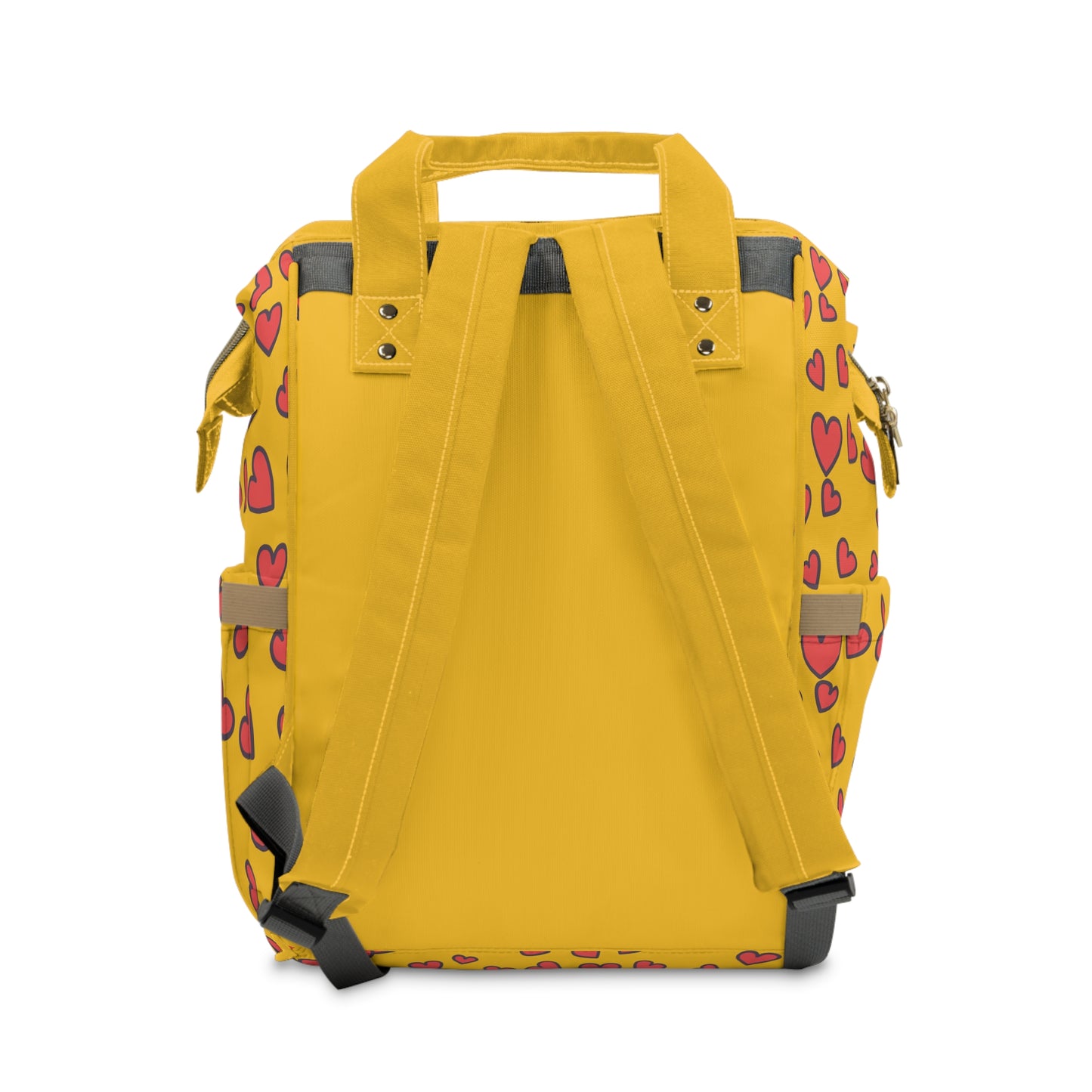 🧸 Cute Bear Hearts Diaper Backpack 🎒 | Stylish & Functional Baby Bag