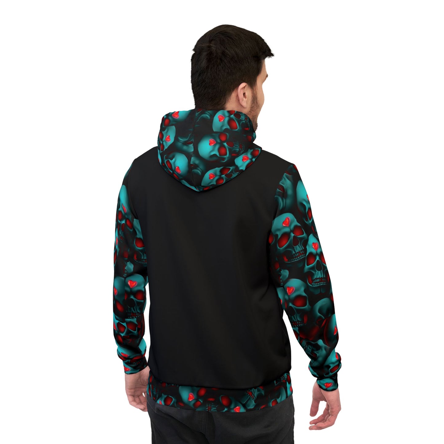 🖤 Gothic Heart Skulls Black Hoodie – Edgy & Fearless Streetwear for Men & Women