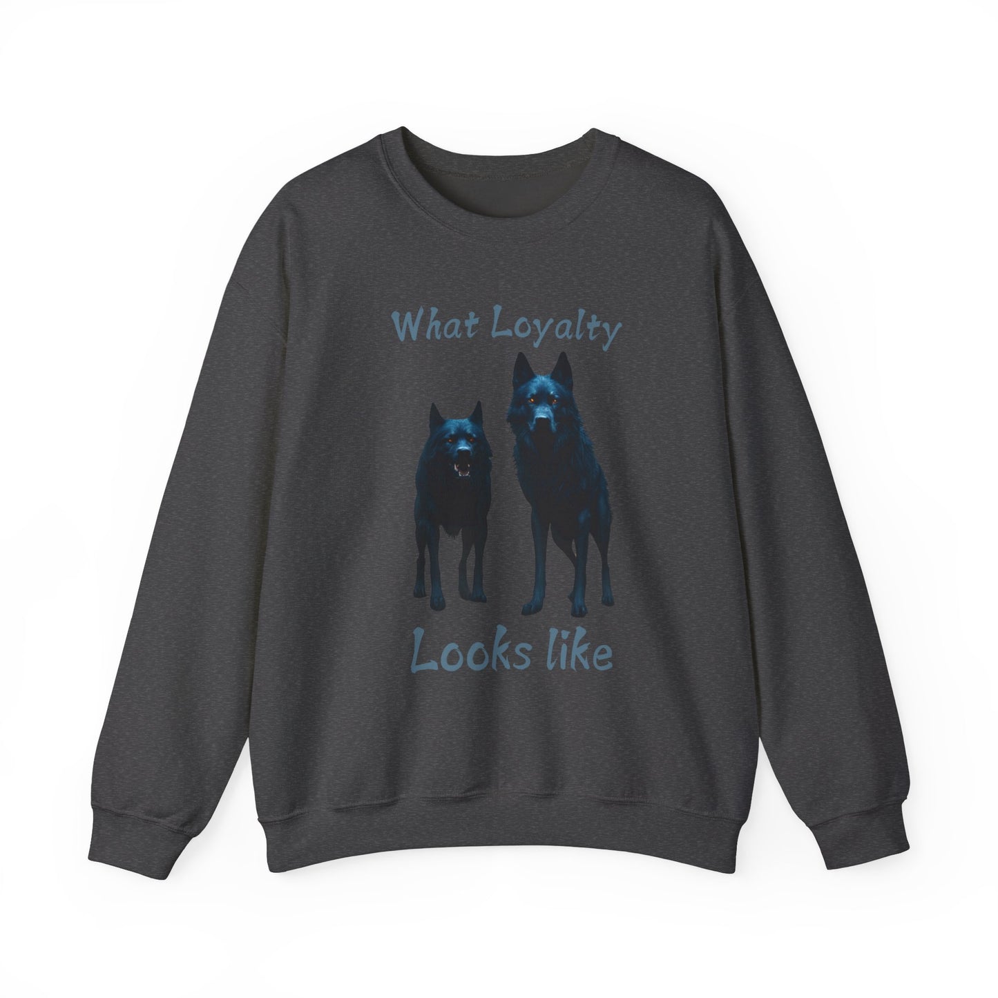 🐾 Funny Dog Lover Red Sweatshirt – "What Loyalty Looks Like" Design for Dog Owners & Pet Lovers