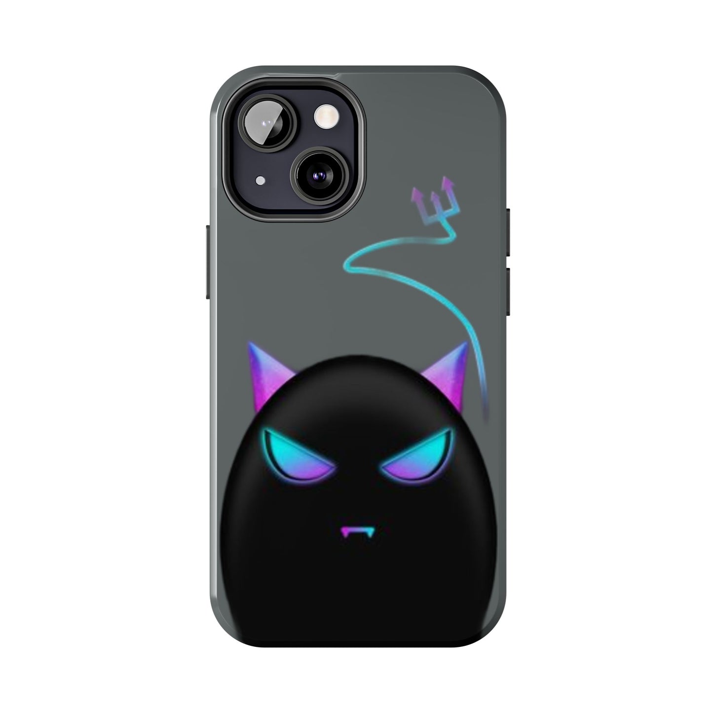 Demonic Cat Tough Phone Case - Cute & Edgy Phone Protection for Cat Lovers