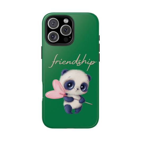 Phone case- Cute Panda Friendship Tough Phone Case - Durable Protection