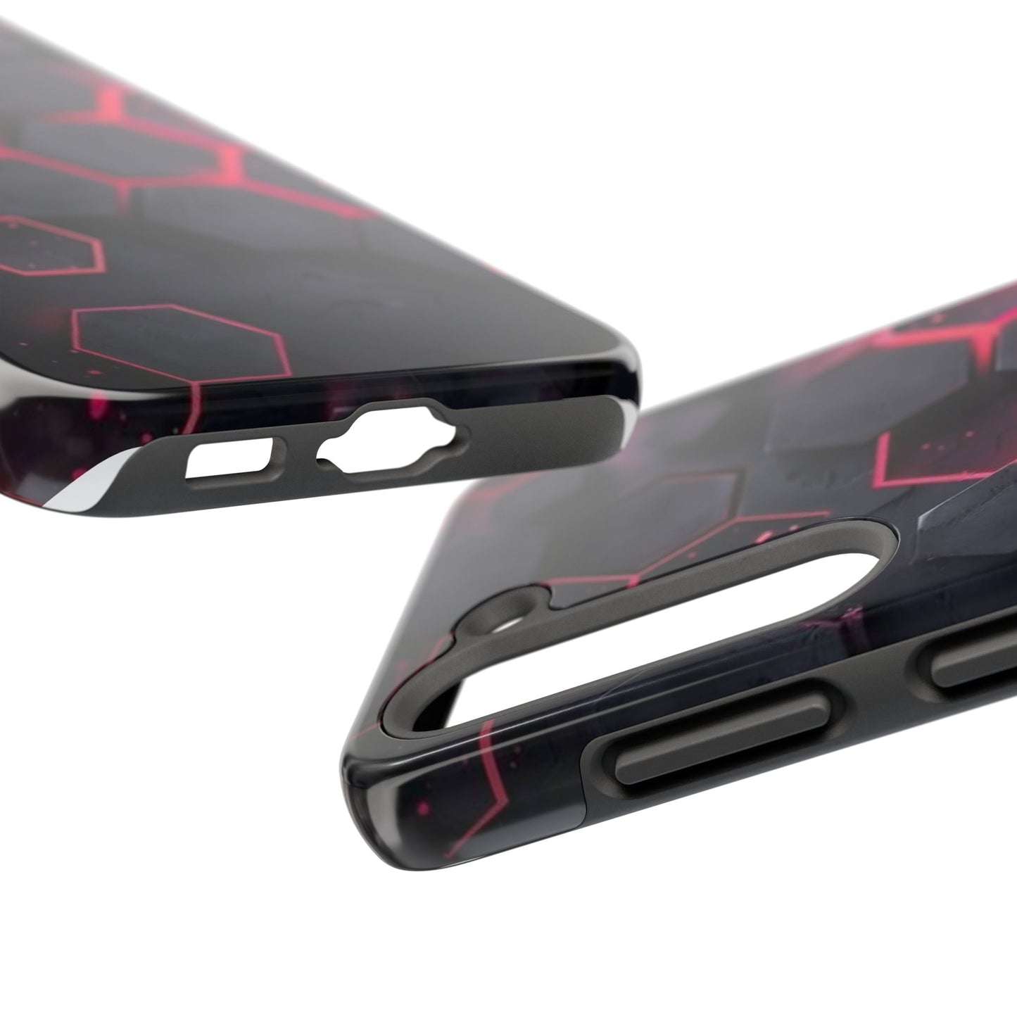 Stylish Tough Phone Cases with Hexagonal Design - Durable Protection for Tech Lovers