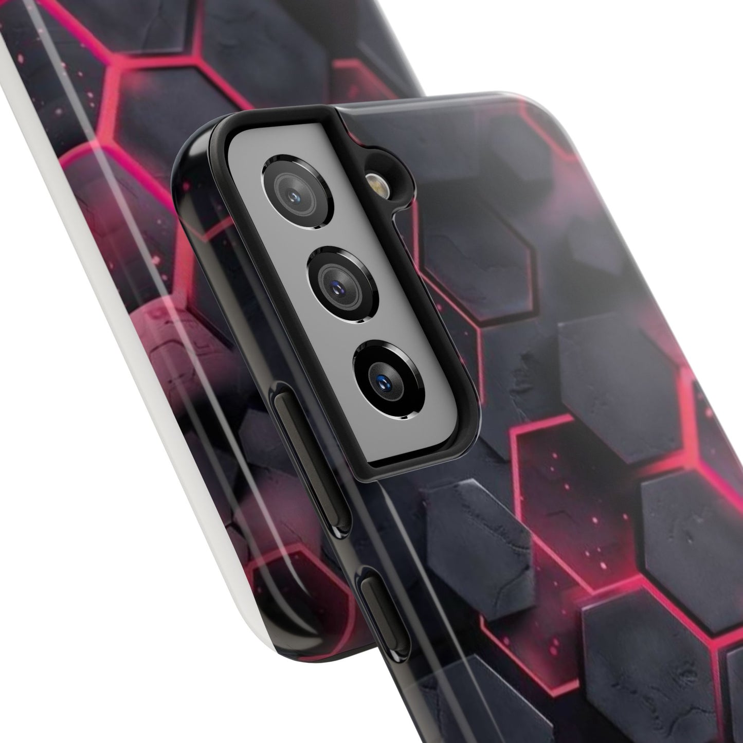 Stylish Tough Phone Cases with Hexagonal Design - Durable Protection for Tech Lovers