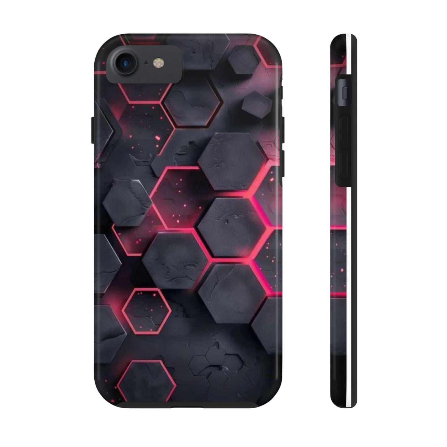 Stylish Tough Phone Cases with Hexagonal Design - Durable Protection for Tech Lovers
