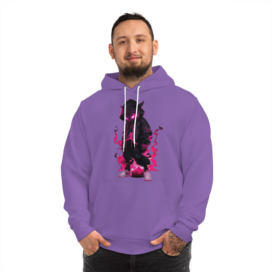 Lavender Smoke Hoodie for Men & Women – Mysterious Flame Aura Graphic Hoodie