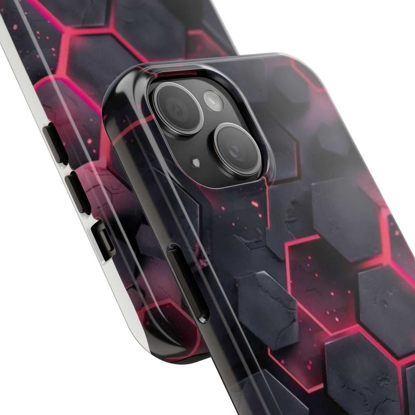 Stylish Tough Phone Cases with Hexagonal Design - Durable Protection for Tech Lovers