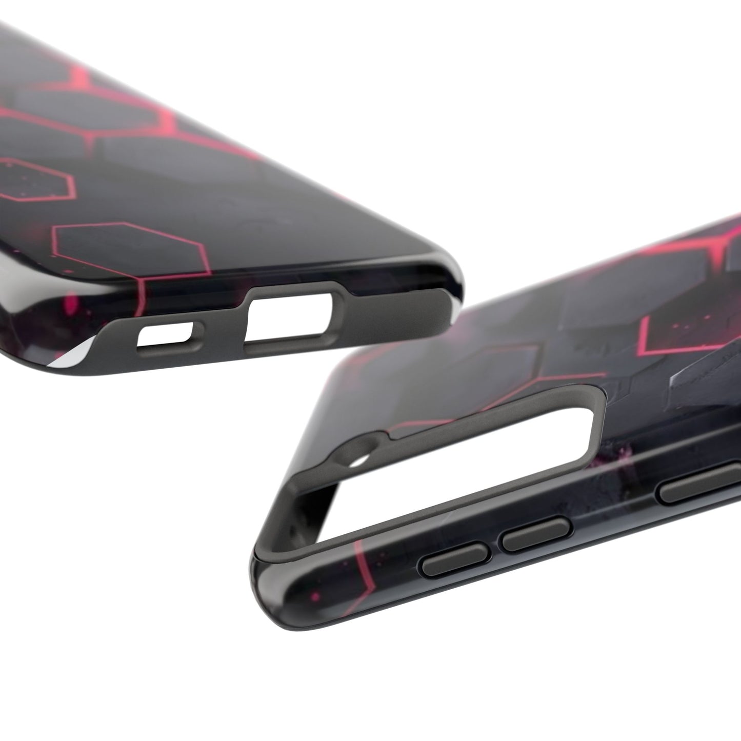 Stylish Tough Phone Cases with Hexagonal Design - Durable Protection for Tech Lovers