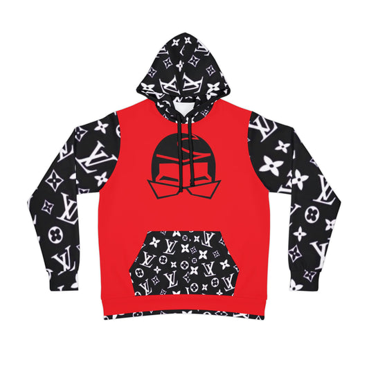 🎤 Bold Red & Black Inspired Hoodie – Artist Badd Bunny Graphic Design for Music & Streetwear Fans