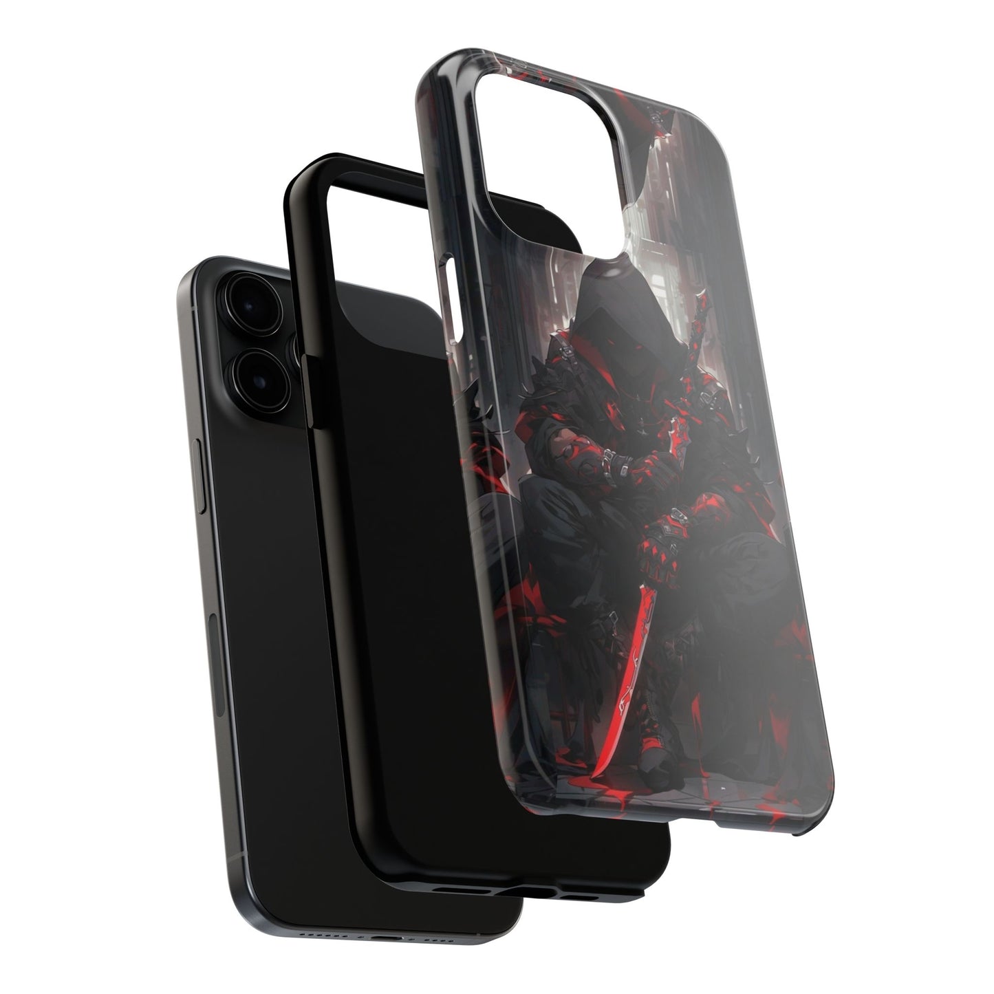 🖤 Tough Phone Case – Dark Warrior Design for Gamers & Anime Fans – Durable Protection & Unique Style for iPhone & Android