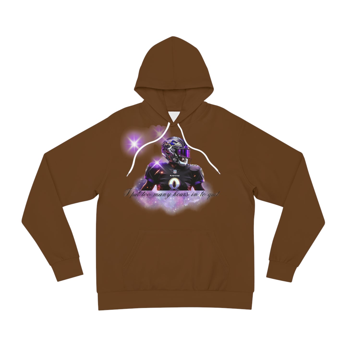 Mocha Brown "Built Through the Grind" NFL Hoodie – No Days Off Pullover