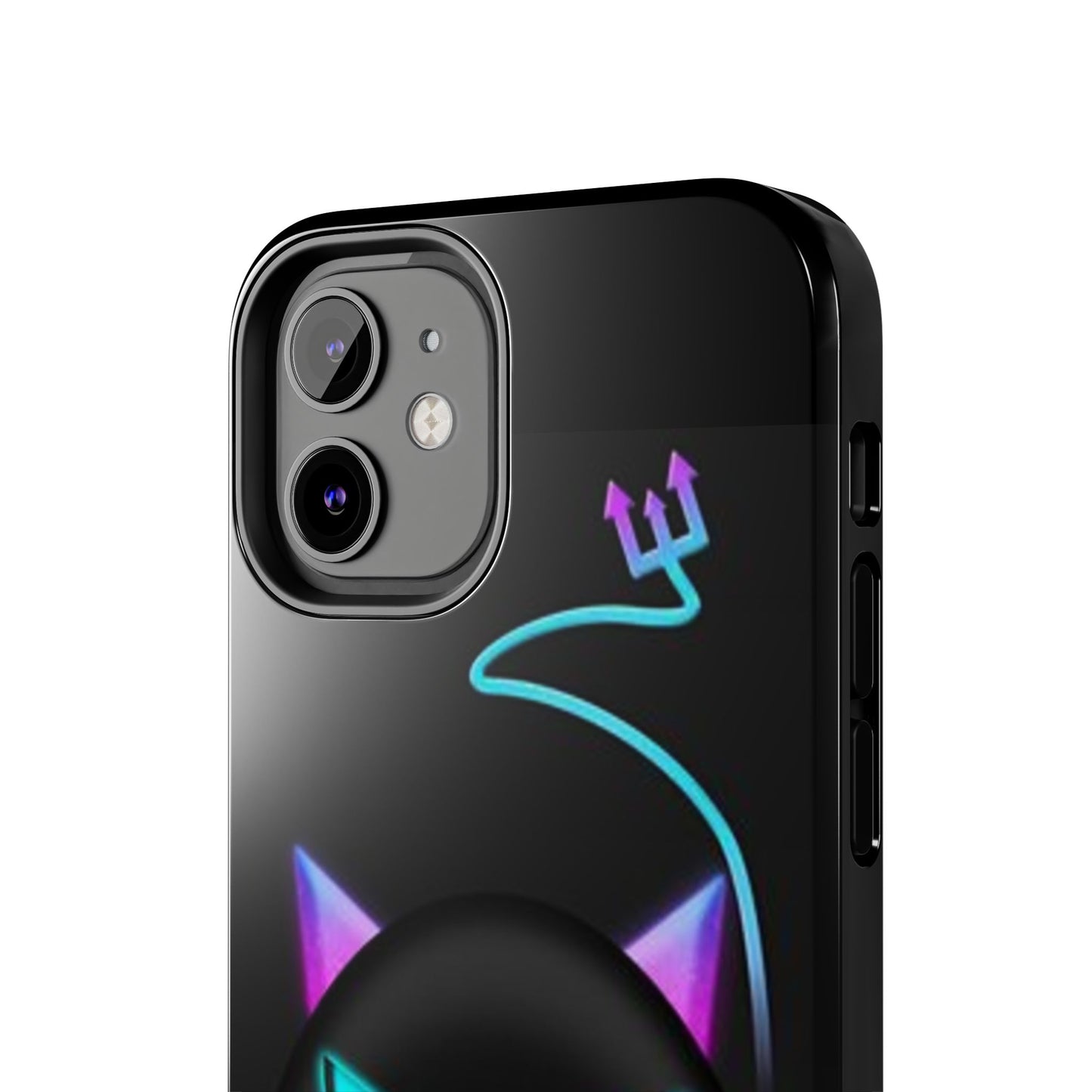 Demonic Cat Tough Phone Case - Cute & Edgy Phone Protection for Cat Lovers